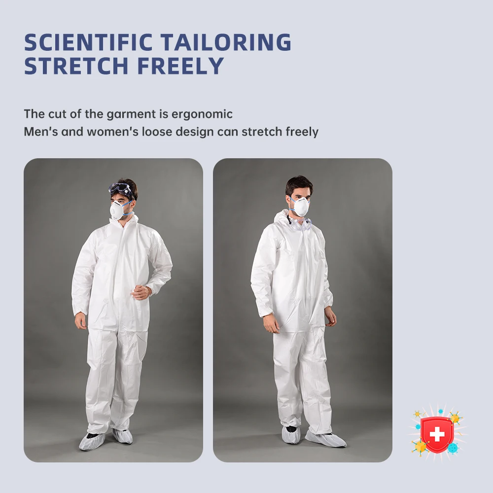 Free Sample  Disposable Microporous Coverall Plastic Waterproof Overall Oil WorkWear Uniform Coveralls