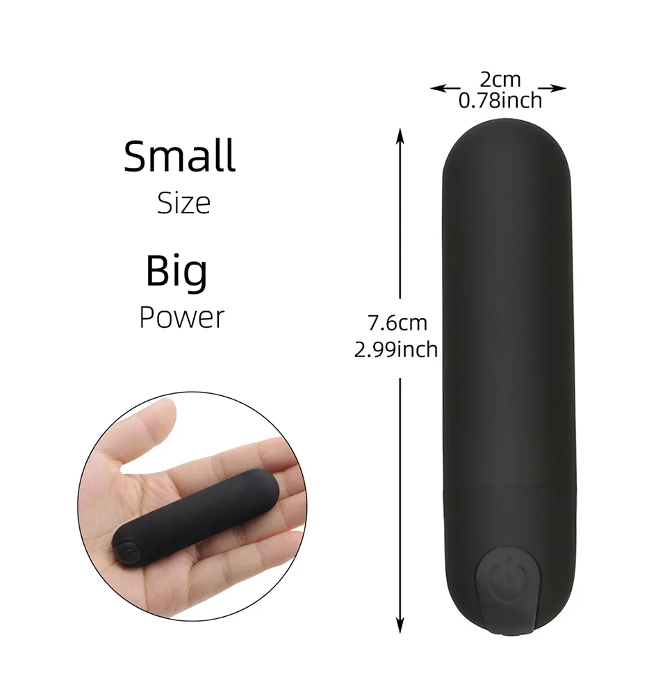 10 Vibration Modes Super Powerful Rechargeable Bullet Vibrator Waterproof Discreet Portable Adult Sex Toy Bullet Vibe