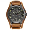 5 black dial brown strap