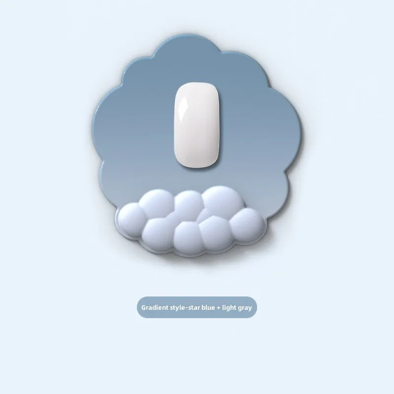 Anti-Slip Mouse Pad Keyboard Hand Rest Cloud Gradient Style for Office Use for Both Men Women Durable PU Leather Rubber Material