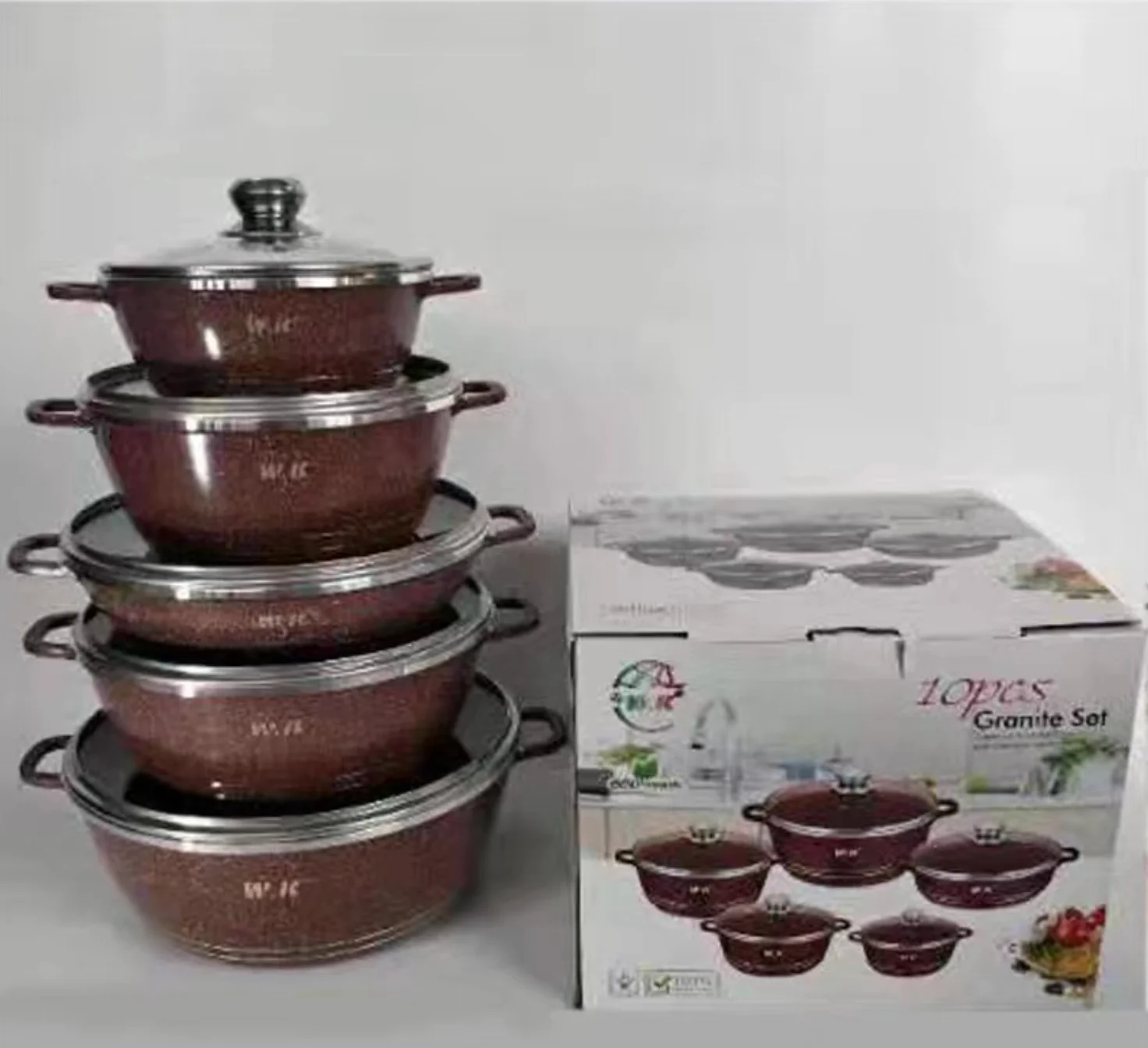 High Quality 10pcs Set Kitchen Cooking Pot Asian Zen Set Kitchen Cookware