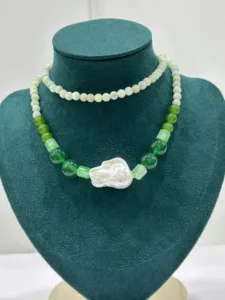 YOB TOP   Necklace Natural Pearl Gold Plated Beads Chain Ball Shape Classic for Women Anniversary Jewelry Christmas