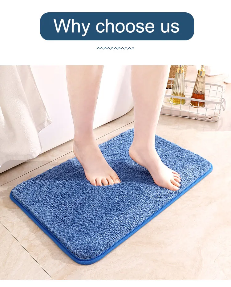 Best Selling Easy To Clean Microfiber Non Slip Bathroom Mat Bedroom Living Room Kitchen Carpet manufacture