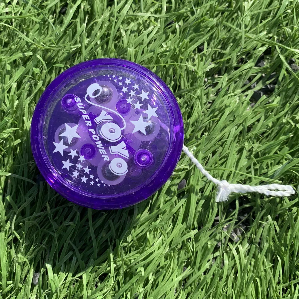 Шар-йо с принтом логотипа на заказ, Детский прозрачный пластиковый двойной клатч, игрушка Йо-Йо со светодиодной подсветкой