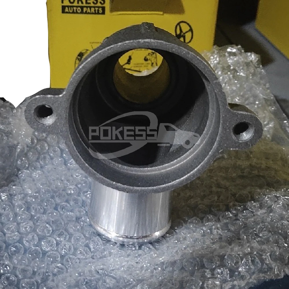 POKESS Thermostat Housing Part F6ZE8A587BA Thermostat Seat Aluminum fo... — 3