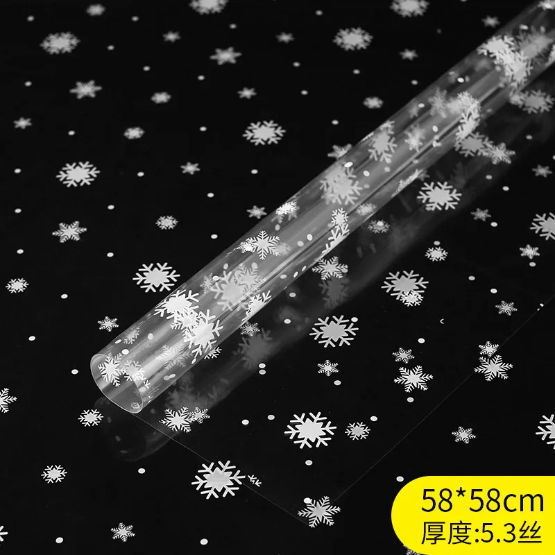 Luminous Wrapping Paper Floral Paper Wrapping Transparent Glass Clear