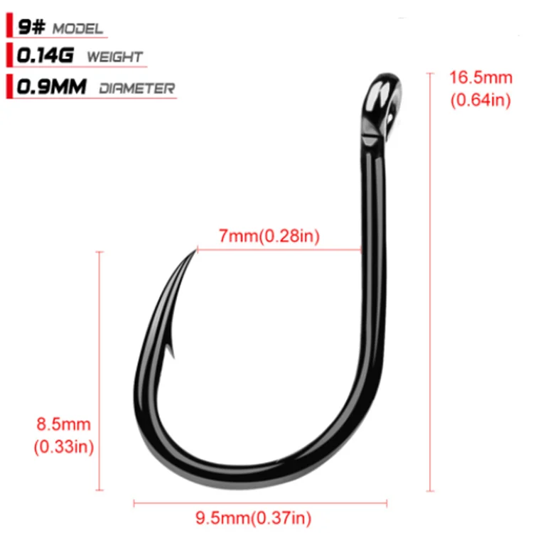 200pcs sliver wacky hook high carbon Steel worm fishing hooks for sea fishing