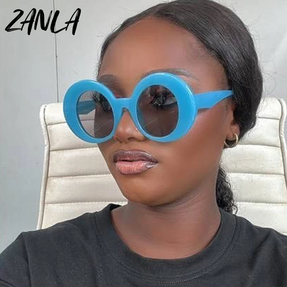 2024 Unique Oversized Round Candy Color Sunglasses for Women