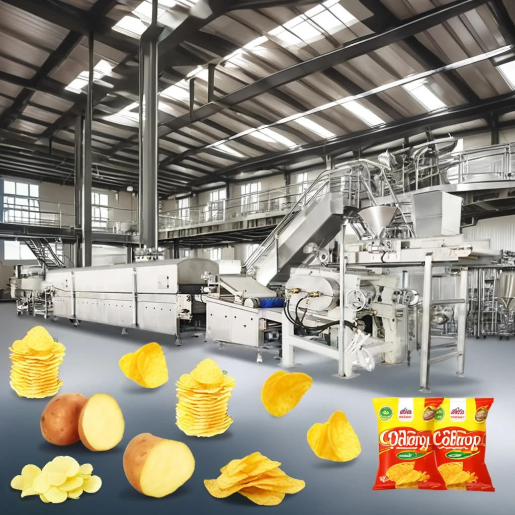 TCA Fully Automatic Stackable pringles Potato Chip Making Machines Production Line From China
