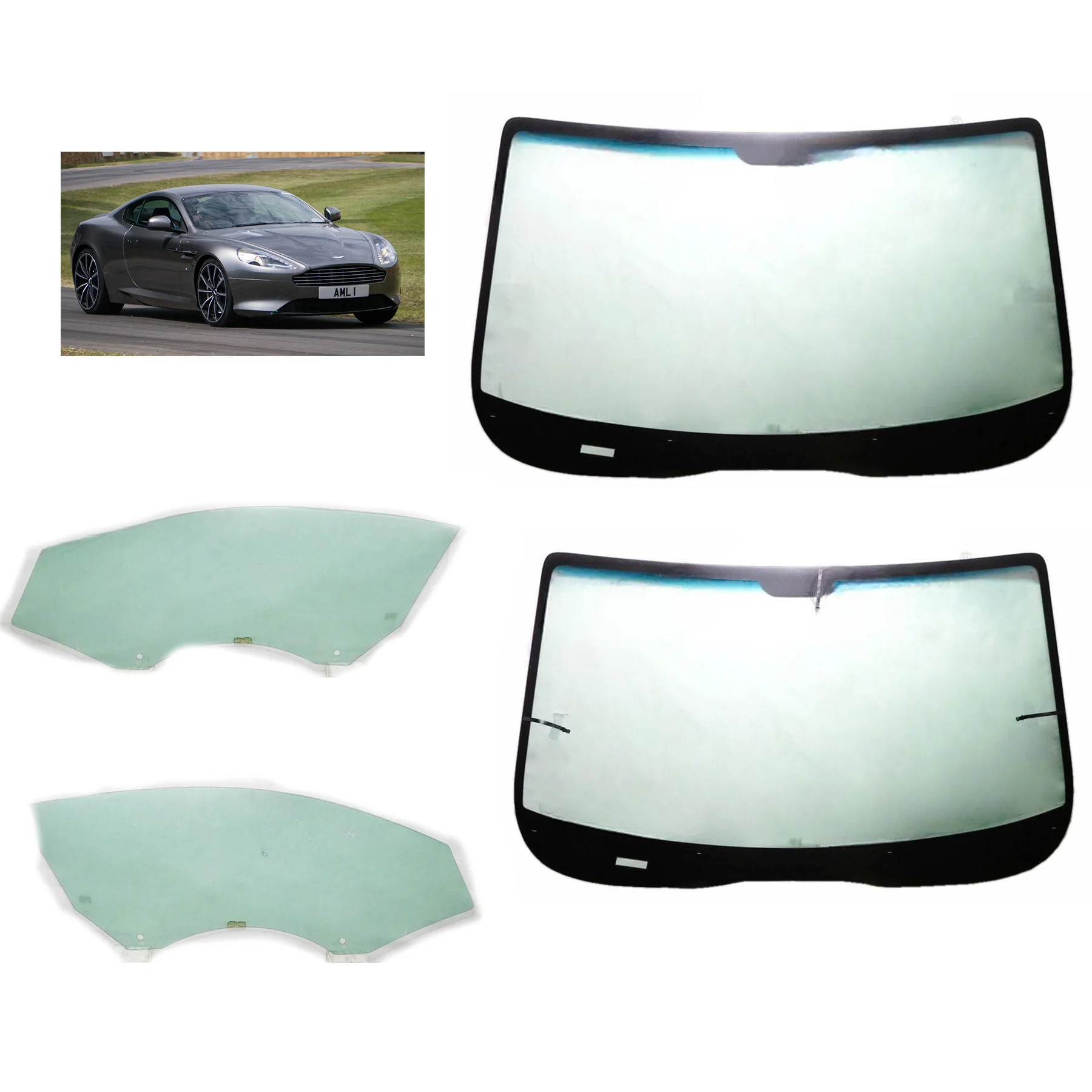 Aston Martin DB9 Windshield Glass & Sunroof - Original Parts