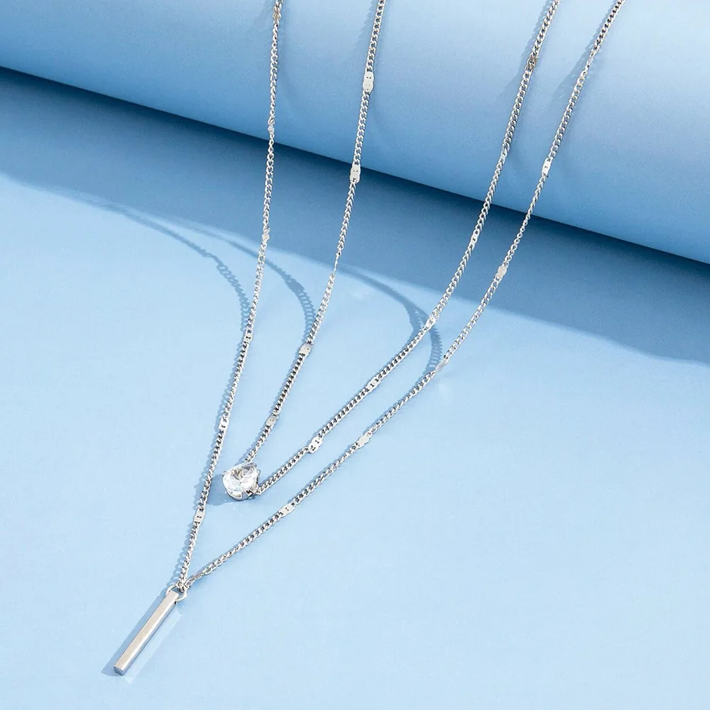 2023 new Luxury Long Crystal Couple Necklace Wedding Valentine Necklace Water Droplets Necklace for Woman girl