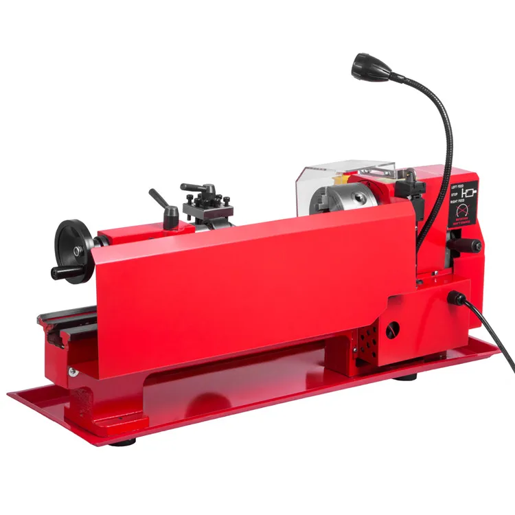 Small Horizontal Woodworking Mini Lathe Machine 0618 Variable Speed Bench Lathe 220v Voltage New Used Condition Gear Motor Core