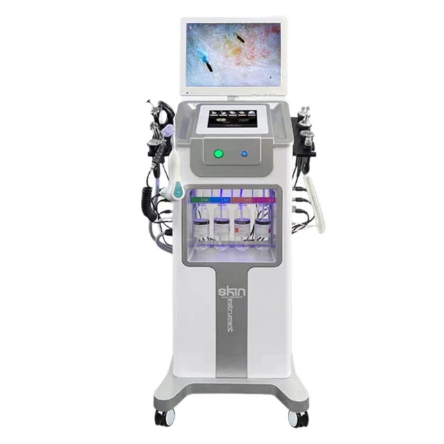 12 in 1 Aquasure Pressure Oxygen Jet vertical facial machine hydra skin galvanic machine  korean skin care  face massager