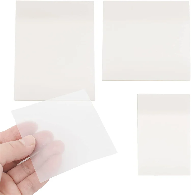 Transparent Sticky Notes Clear Translucent Notes Pads Writable Memo
