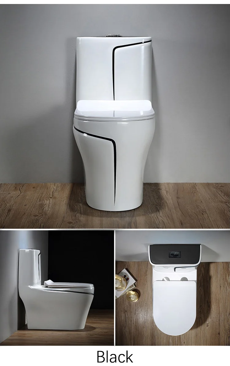 Luxury One Piece Ceramic Sanitary Ware Bathroom Double Colored Wc Toilet Commode In Sri Lanka
