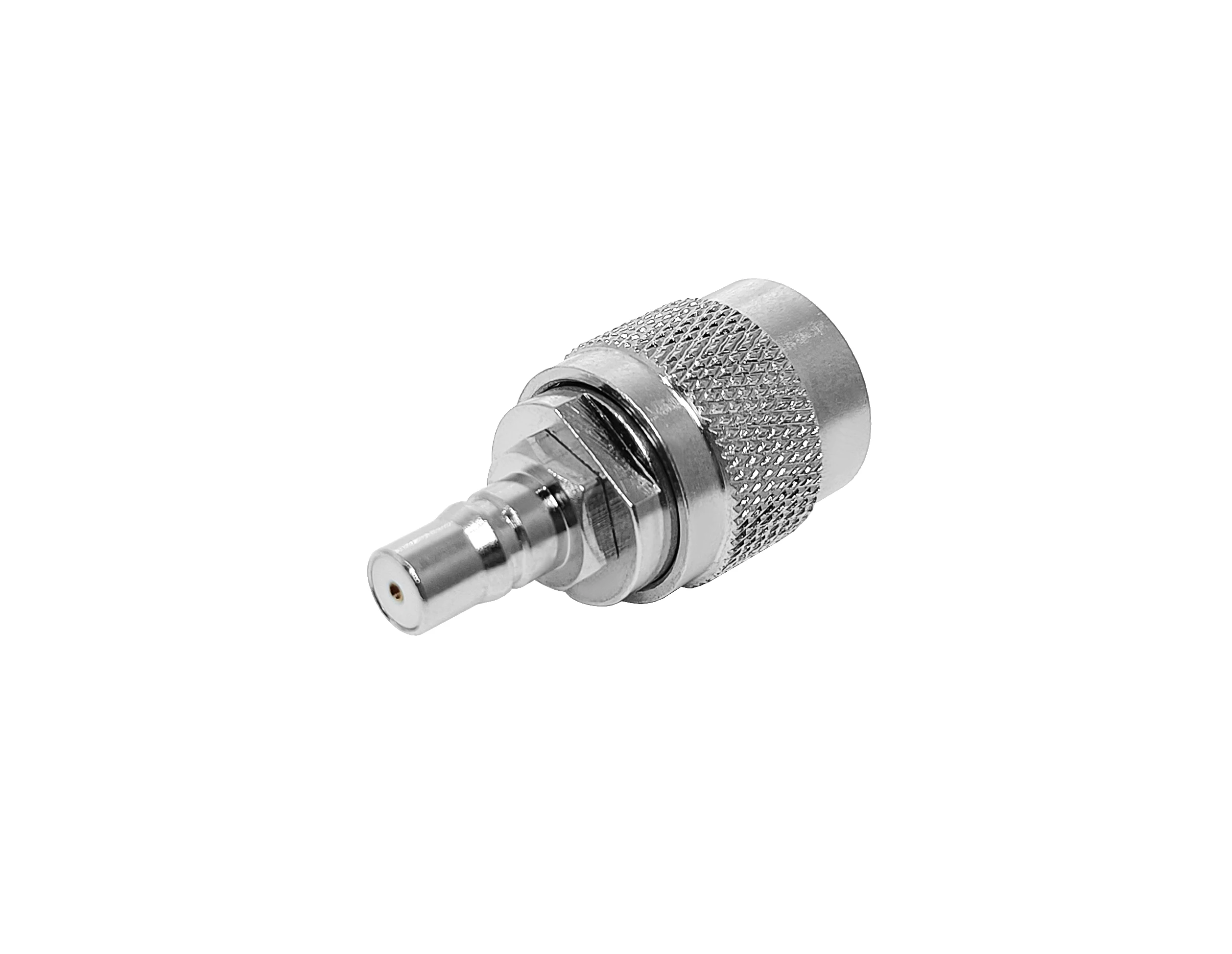 Nickel-plated QMA female jack to TNC male plug RF Straight Coaxial Adapter details