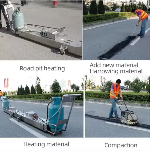 Fast and high-quality repair capability asphalt pavement infrared heating plate