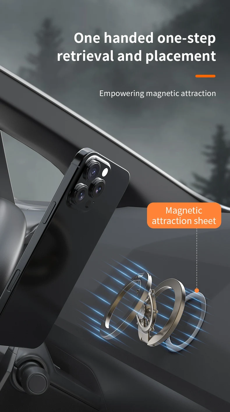 Magnetic Adsorption Foldable Phone Holder Ring Stand Double Sided Magnet for Smartphone Daily Use