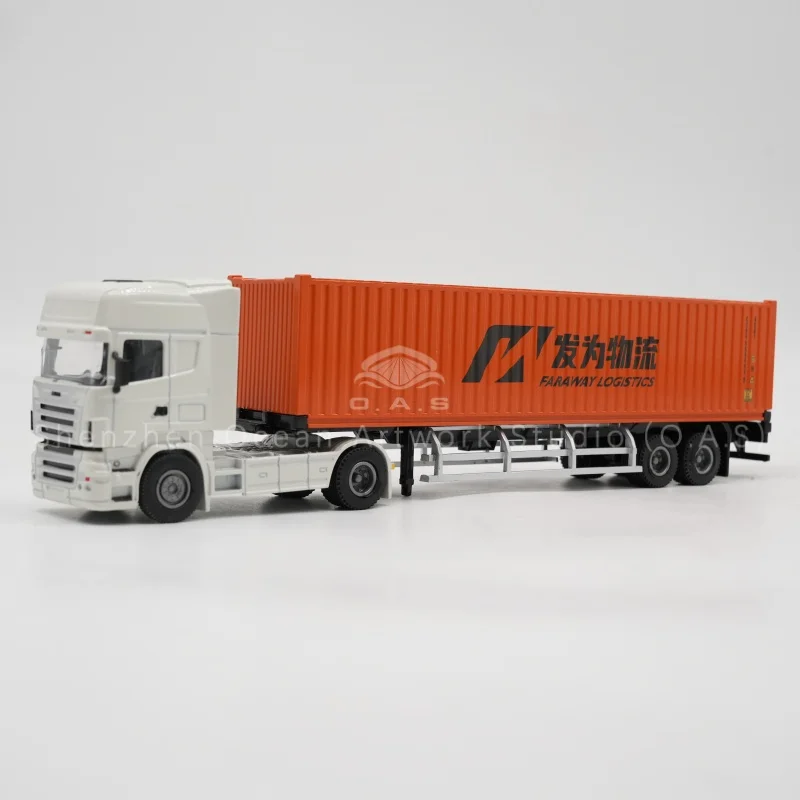 【L】O.A.S Container Model Factory Shipping Gift Customized 1:50 FWWL Alloy Material Truck Toy Scale Model