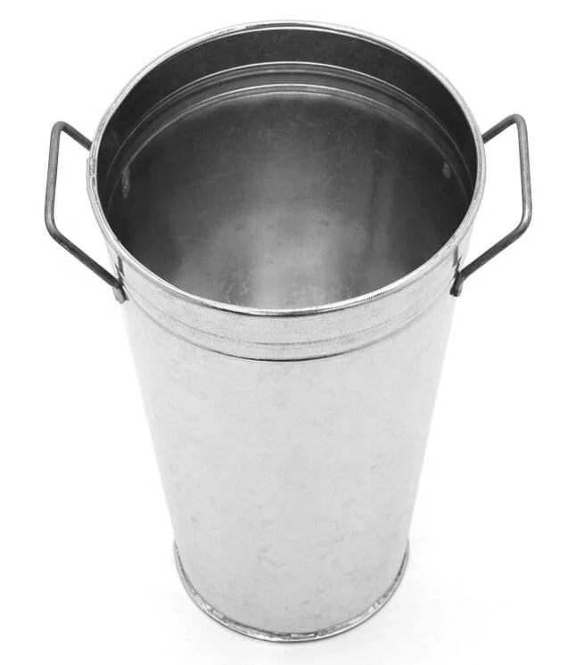 Искусственные растения, украшение для дома, металлическая ваза, Конструкция Ведра, оцинкованные цветы, ведро