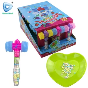 Hot Selling Funny Cute Plastic Double Head Hammer Toys With Candy