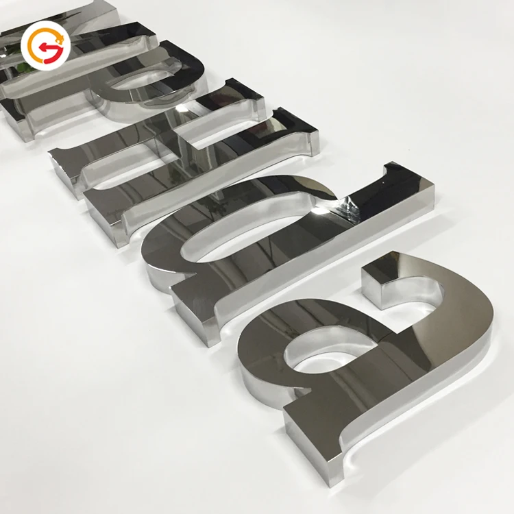 Custom 3D chrome stainless steel signage metal plate letters sign for Hotel  name Home Address Door Label - AliExpress