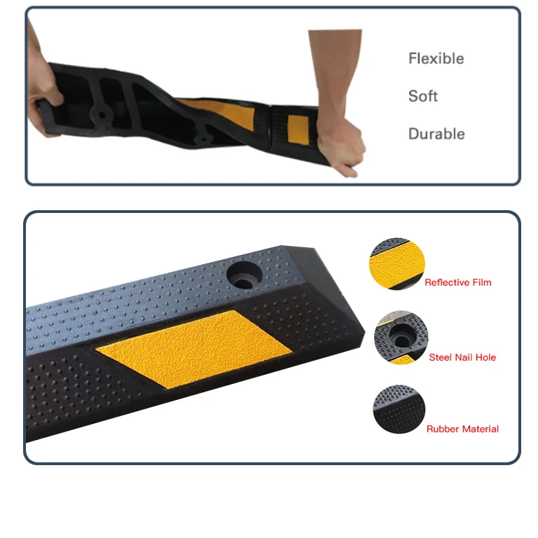 Factory Wholesale Parking Block Reversing Positioner Rubber Block Wheel Stopper Parking Locator Parking Bumpers Wheel Chocks factory