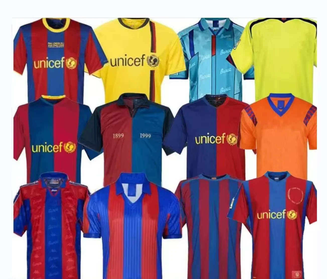 Retro Barcelonaes soccer jerseys barca XAVI RONALDINHO RONALDO RIVALDO ...