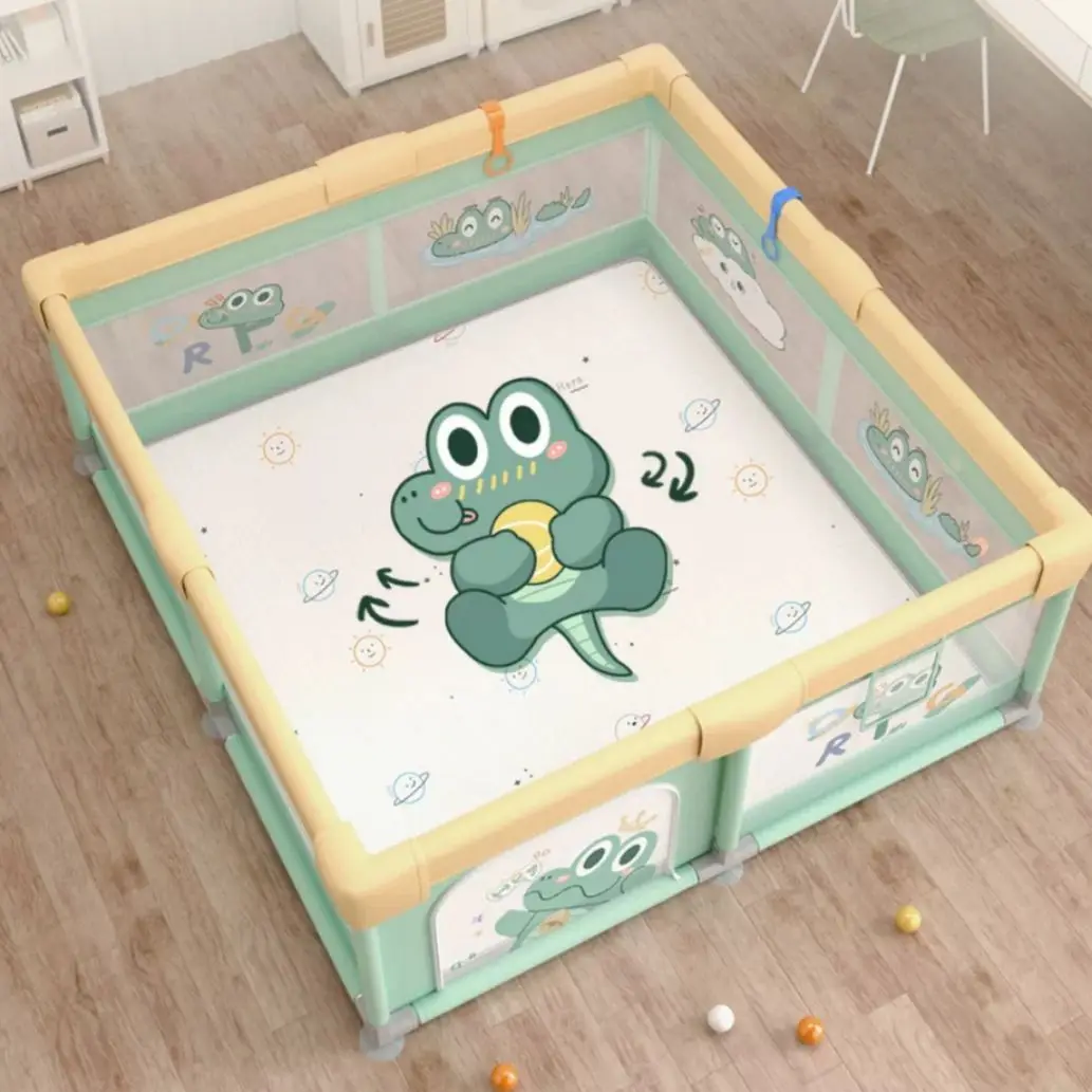 Niestandardowe, nietoksyczne zagrodzenie antypoślizgowe dla dzieci, duże, ekologiczne, wewnętrzne zagrodzenie, funkcja bezpieczeństwa i składania dla pokoju dziecięcego