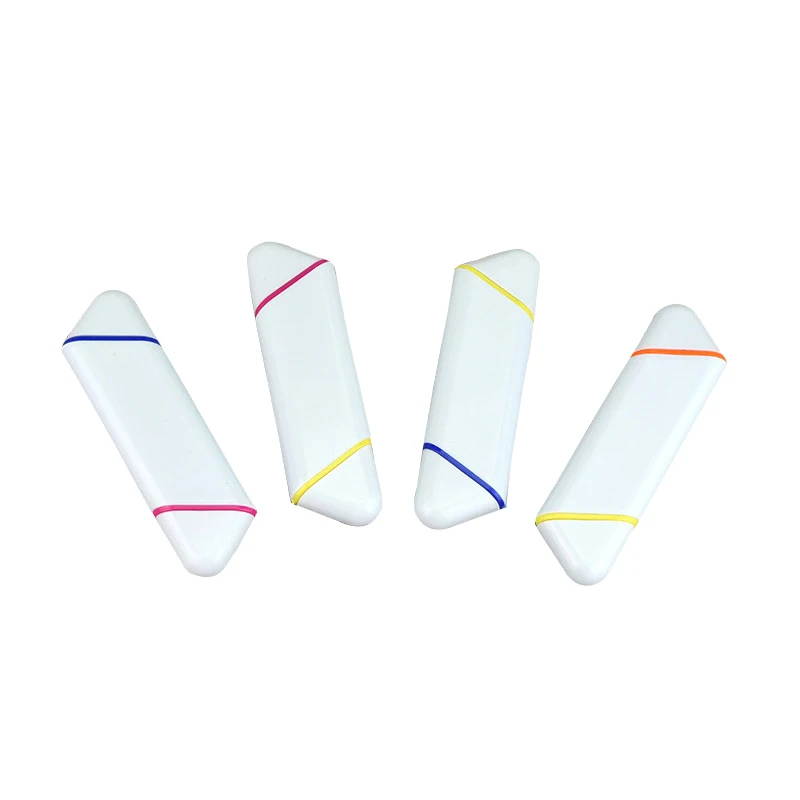 Двусторонний цветной хайлайтер Набор тканевых маркеров с двумя наконечниками красный желтый синий оранжевый жидкий