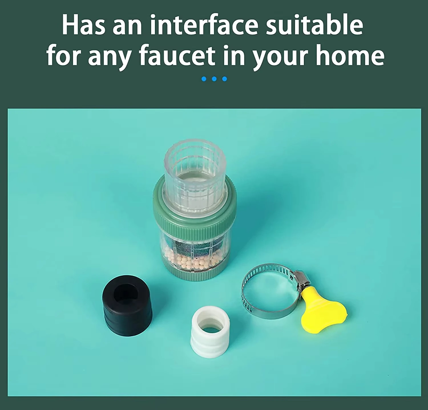 360° Purifier Kitchen Tap Filtration Activated Carbon Removes Chlorine Fluoride Heavy Metals Hard Water for Home Kitchen
