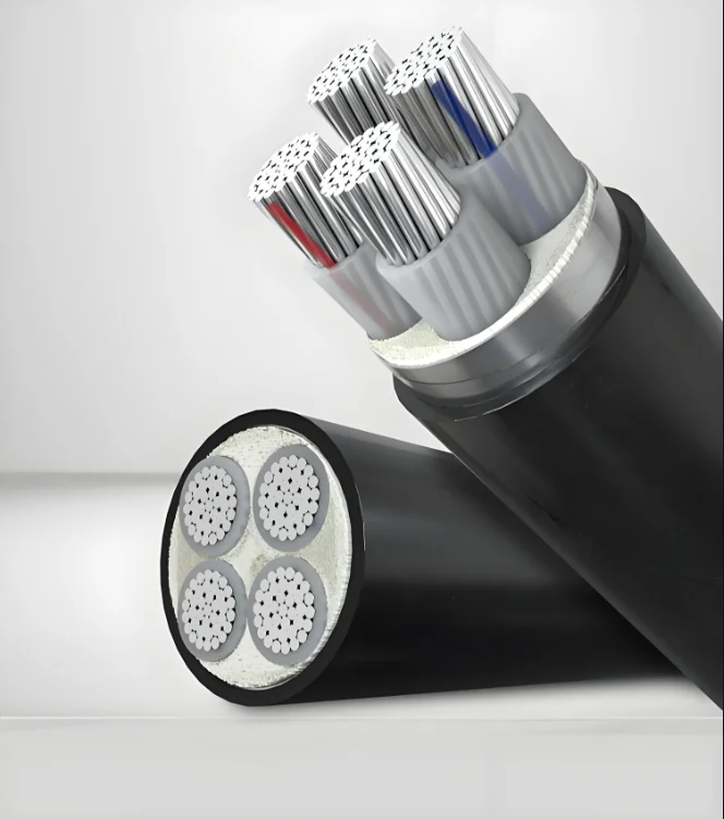 Corrosion-resistant, underground-buriable steel tape armored xple sheathed pvc insulated 4-core pure copper power cable NYY