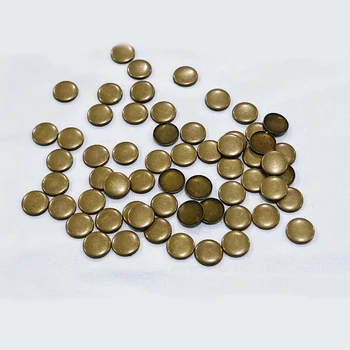 Brass Nailhead Flathead Studs Hot Fix Flatback, Color: Antique Bronze - 8mm and 6mm - 100 Piece Pack Bulk Wholesale