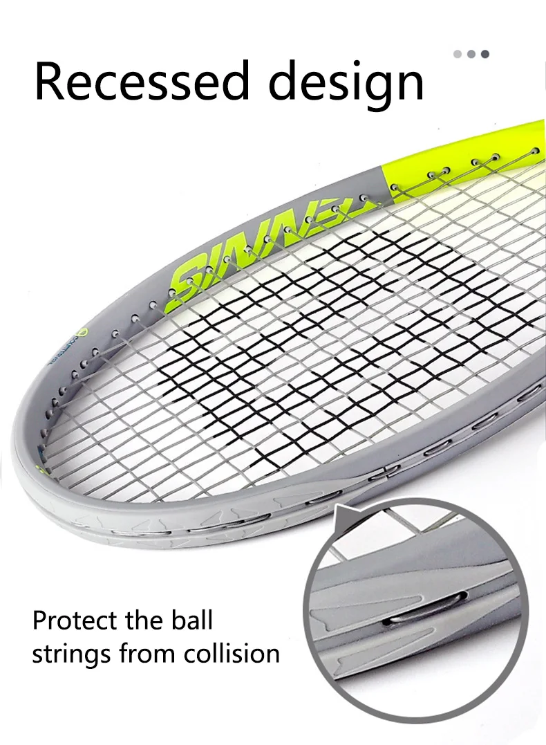 Wholesale Price Profesional Tennis Racket 27 Inch Tennis Racket With Bag Professional Carbon Gemini Tennis Racquet for Couple details