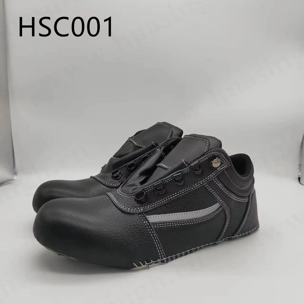 ZYF,factory Supply Reflective Webbing Design Semi Finished Shoes Upper Heavy Industry Scratch Resistant Safety Shoes Vamp HSC001