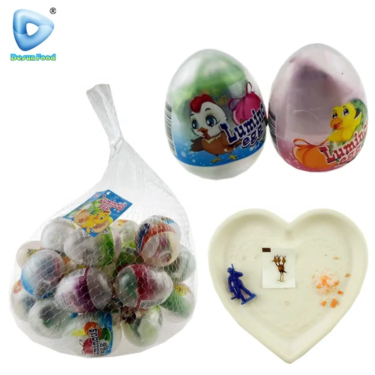 New Product Fluorescent Surprise Egg Toy Candy With