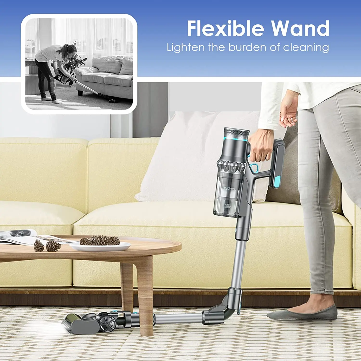 Proclean 2024  New Design Multi Purpose Bagless Stick Vacuum Cleaner BVC-V11 380w Korea Handheld Battery Vertical