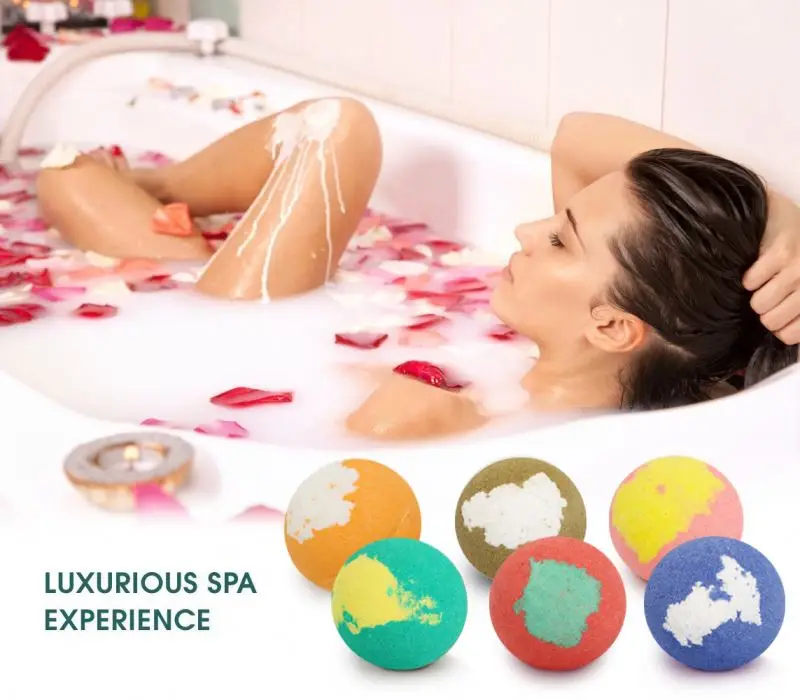 Hot Selling Bath Bombs Gift Set Bubble Bath Gift For Skin Softening And Moisturising With 6 Scents OEM