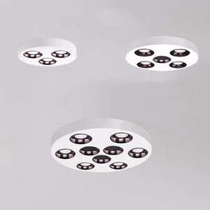 Modern Anti-Glare LED Ceiling Lights for Living Room Three or Five Round Spotlights for Bedroom Eye Protection Aluminum Base