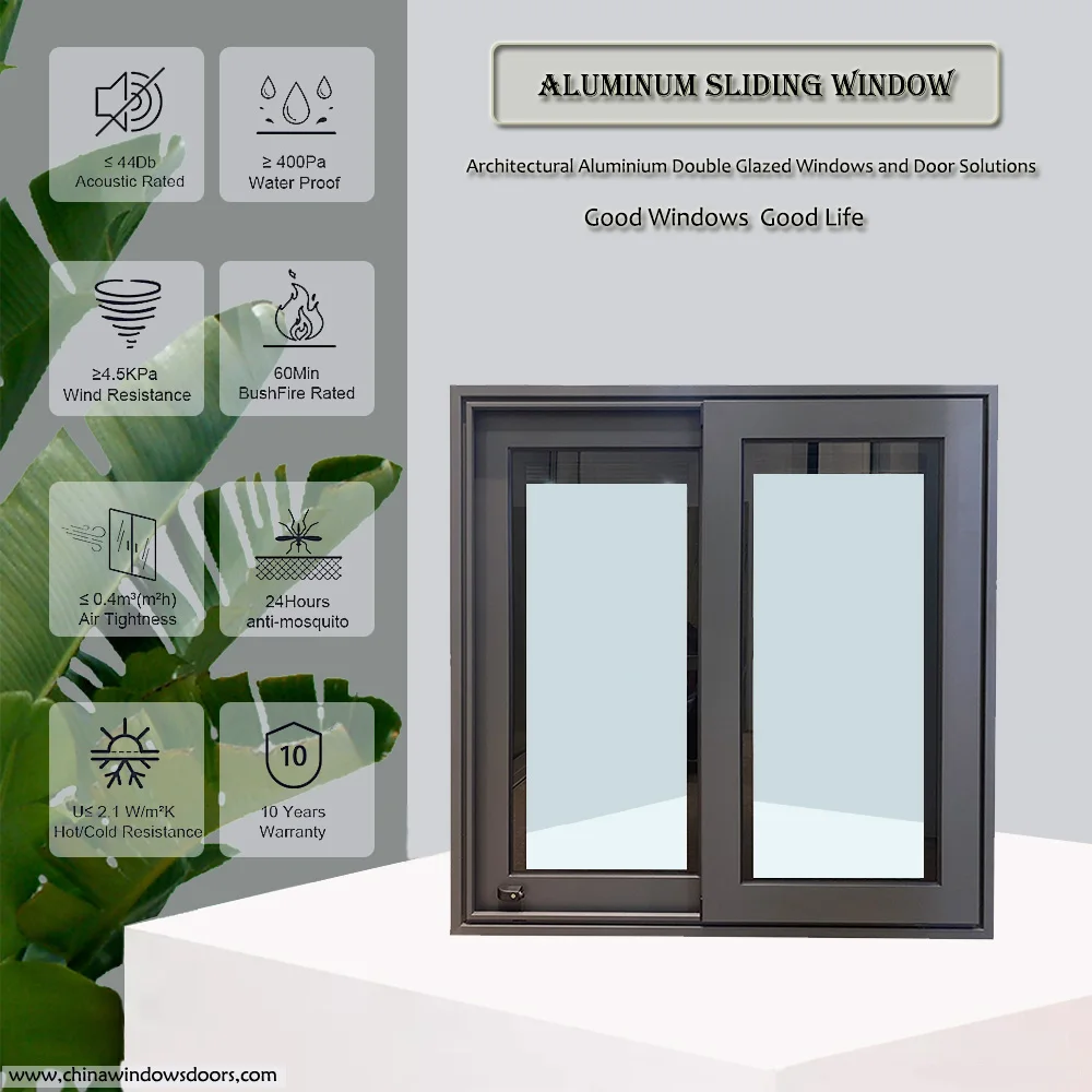 Aluminium Glass Sliding Windows With Inserted Blinds Built-in Shutter ...