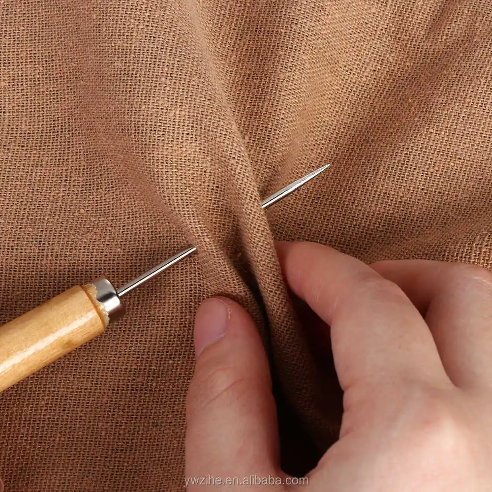 Hand Stitching Taper Leathercraft Needle Canvas Leather Sewing Shoes Awl Cutting Paper Dies Leather Sewing Craft Supplies