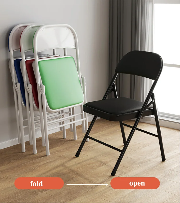 Simple Stool Back Chair Home Folding Chair Portable Computer Chair Desk