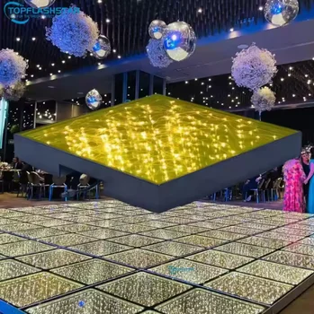 3D Dance Floor Wireless Starry Pure Color Led Dance Floor Mat for Disco Waterproof  Effect for  Wedding Party