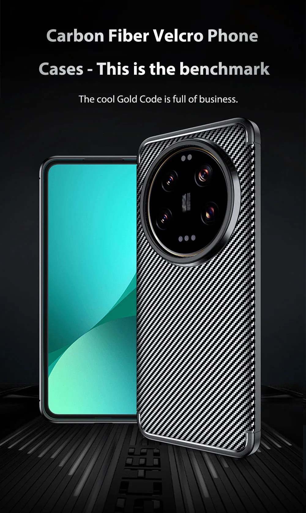 product soft case for xiaomi 14 pro ultra carbon fiber texture phone simple  drop resistant anti fingerprint wls86 wlons-2