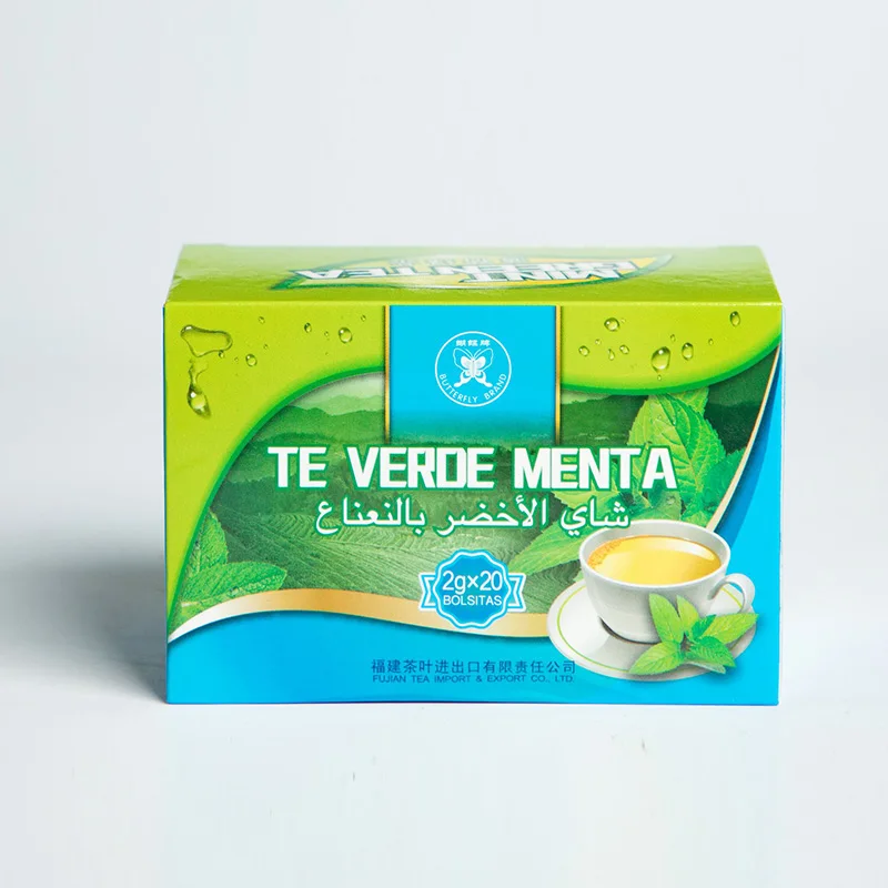 Fc59 gt905 le plus vendu prix pas cher chinois 40g boîte de menthe sac à thé vert