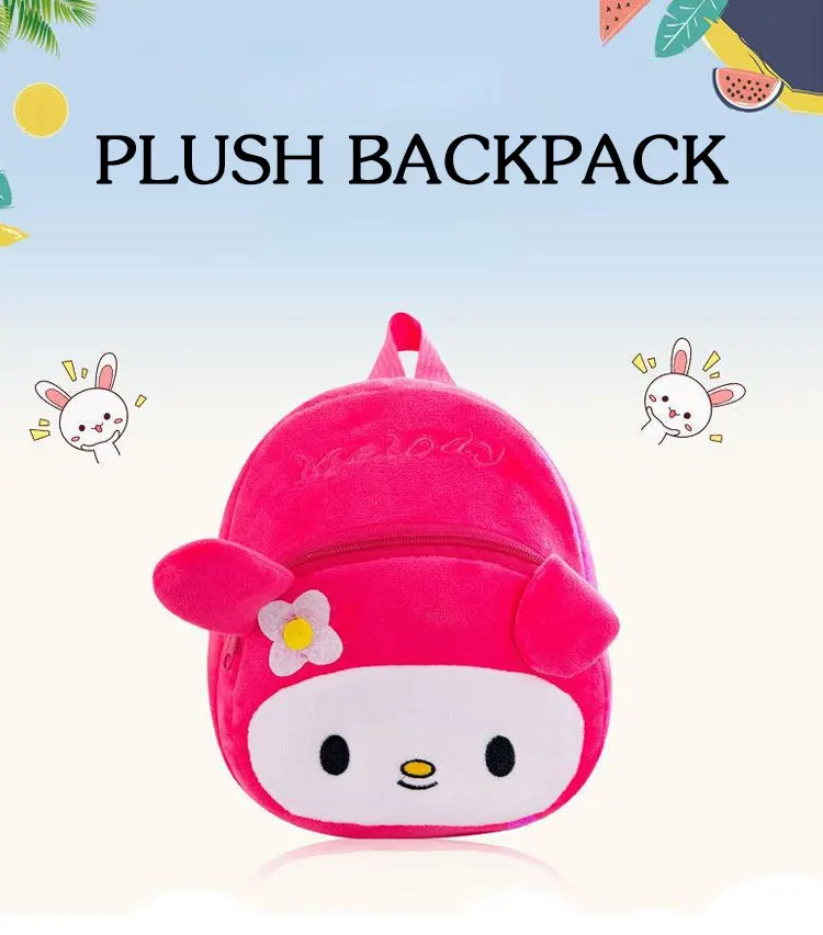 Anime Cartoon Teddy Backpack Kids Cute Girl School Bag Plush Kawaii Designs Choice Plush