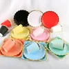 7-inch gold edge round yellow paper plate-10 pcs