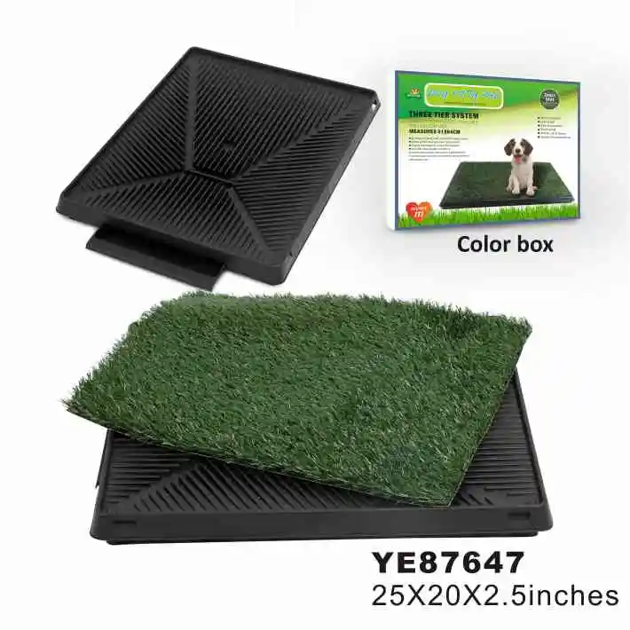 Indoor Removable Grid Tray Training Artificial Grass Pet Toilet Mat