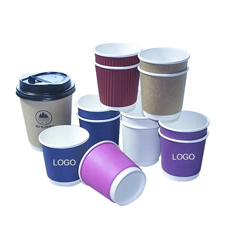 8oz Ripple For Juice 16oz. Paper Cup Printer And Cut