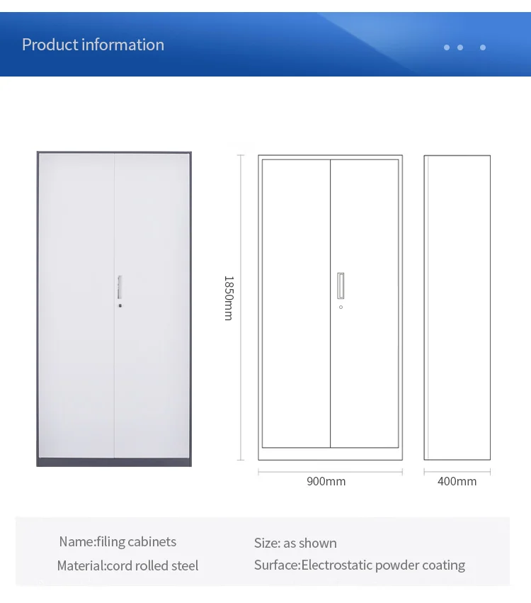 2 door steel filing cabinet manufacture